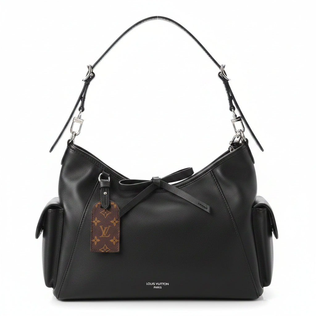 Louis Vuitton Mirror Original Black Vegan Leather Shoulder Bag