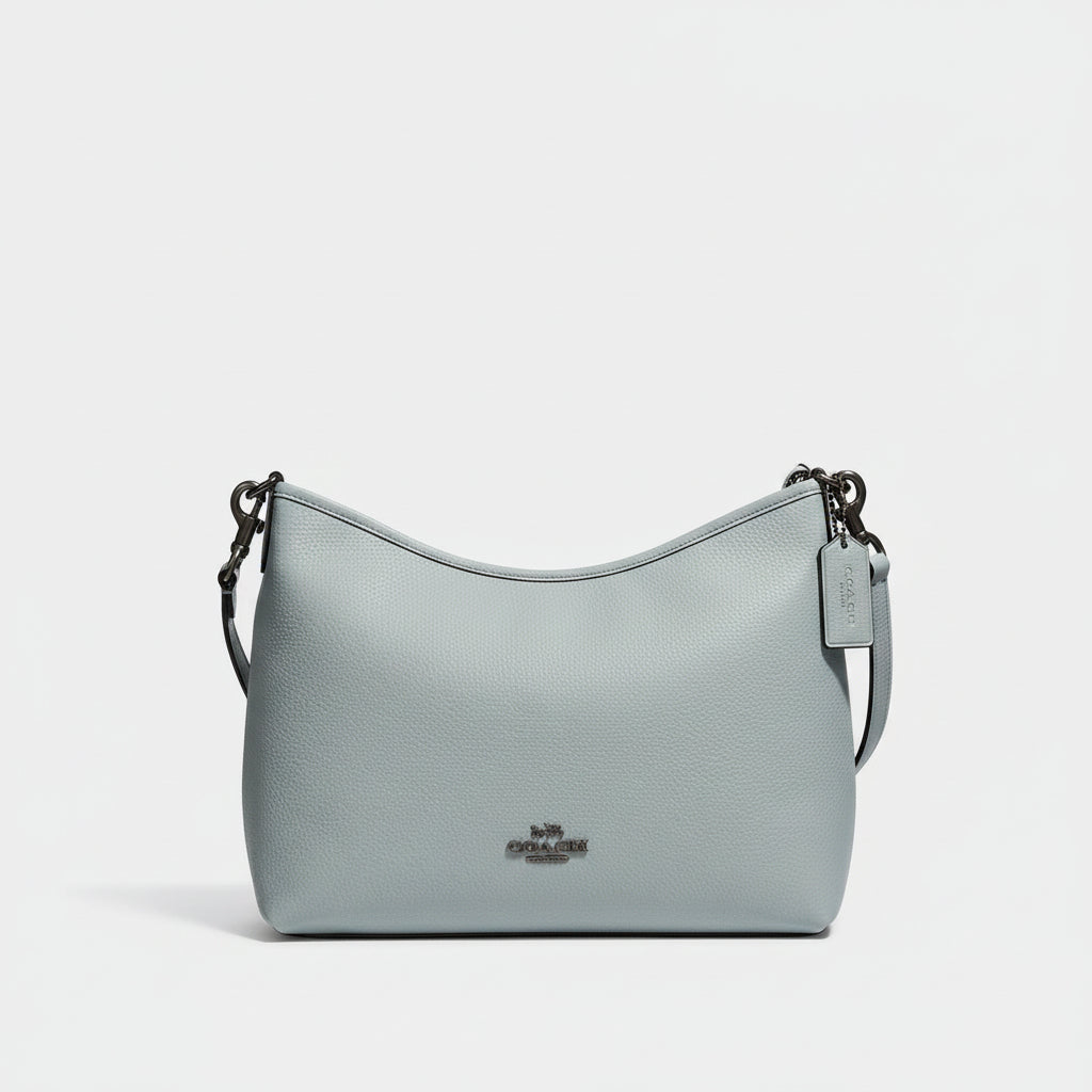 Coach Pebble Leather Shoulder Bag in Light Blue
