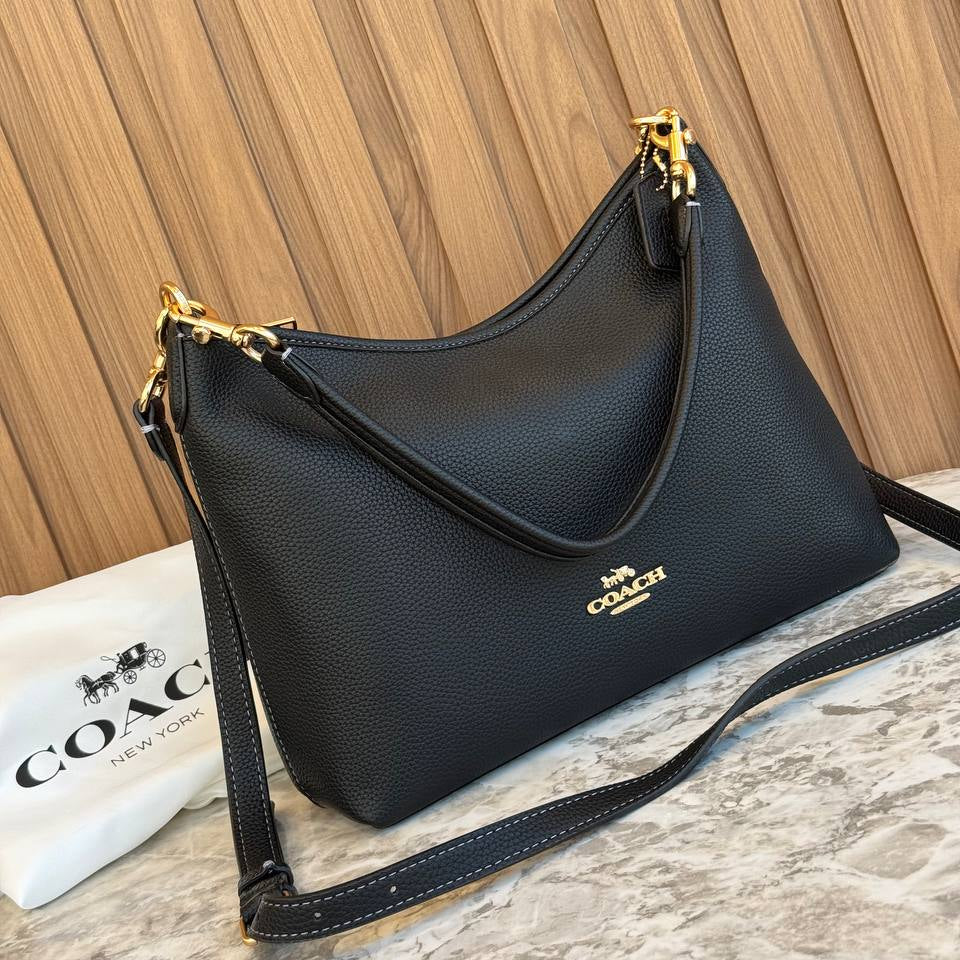 Coach Pebble Leather Shoulder Bag in Light Blue