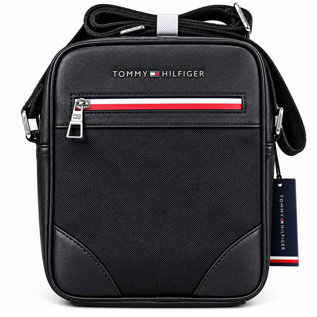 Tommy Hilfiger Signature Stripe Synthetic Leather Crossbody Bag