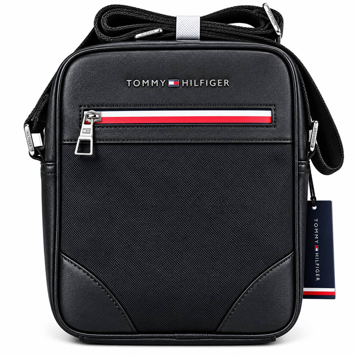 Tommy Hilfiger Signature Stripe Synthetic Leather Crossbody Bag