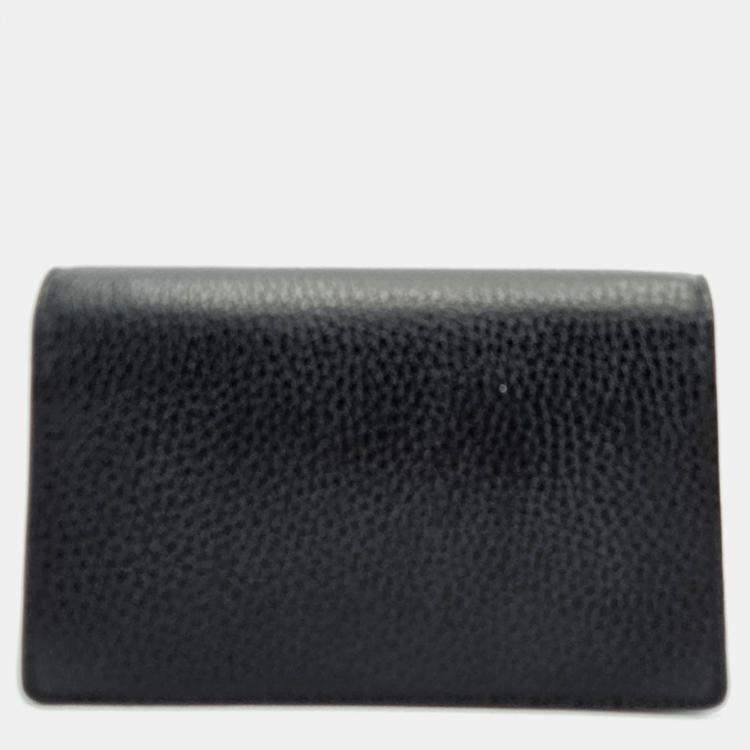 Gucci Dionysus Leather Chain Wallet with Tiger Head Closure