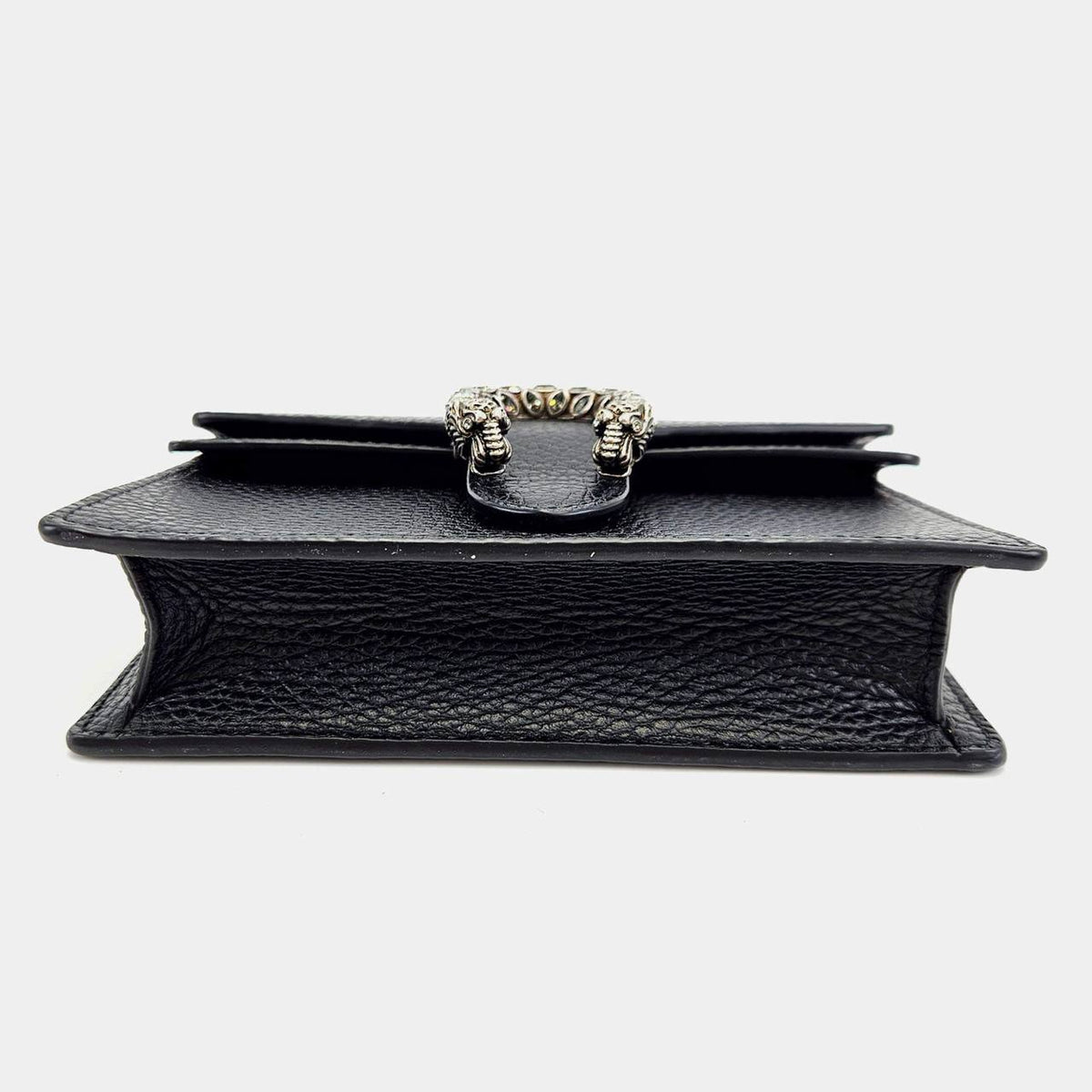 Gucci Dionysus Leather Chain Wallet with Tiger Head Closure