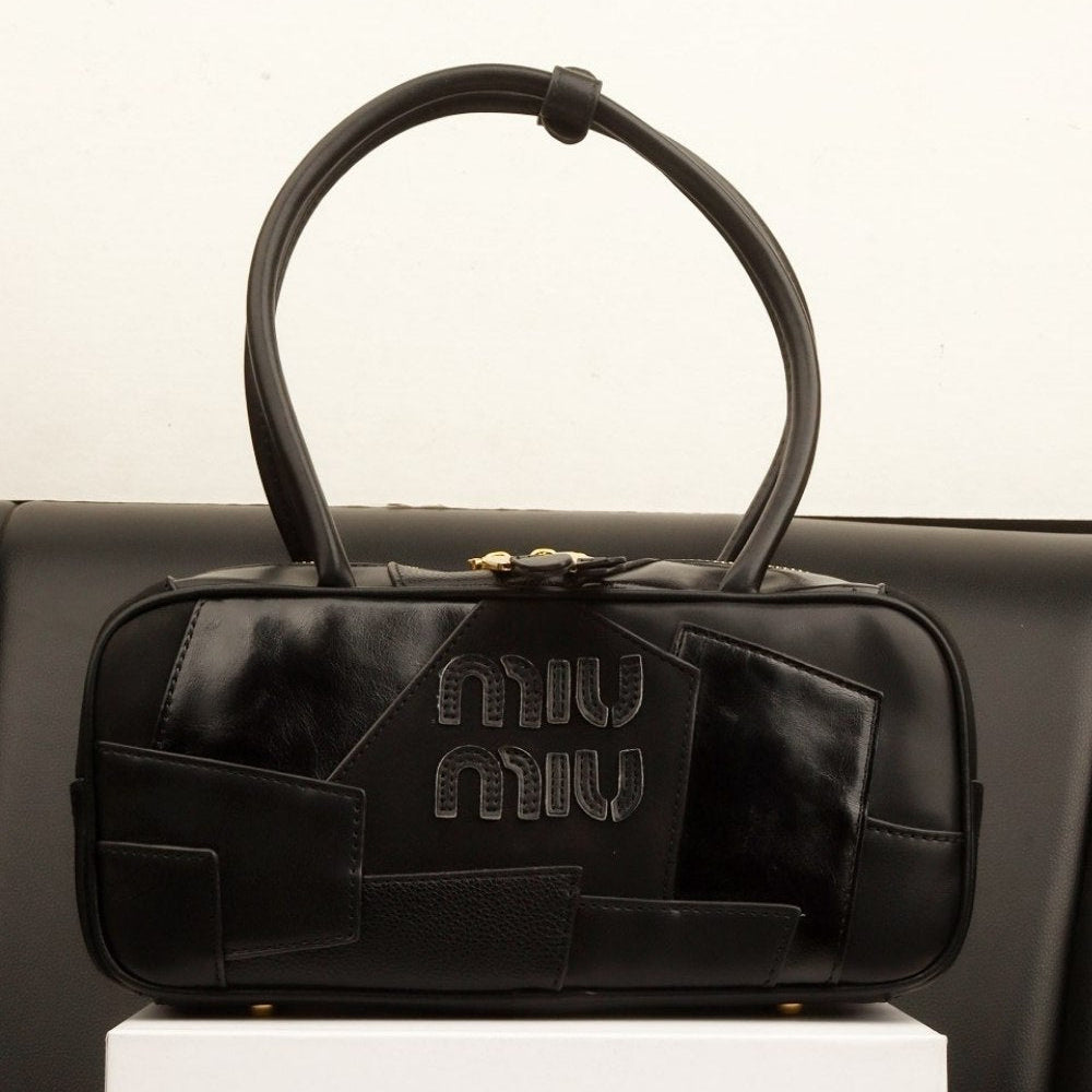 Miu Miu Patchwork Leather Handbag in Warm Earth Tones
