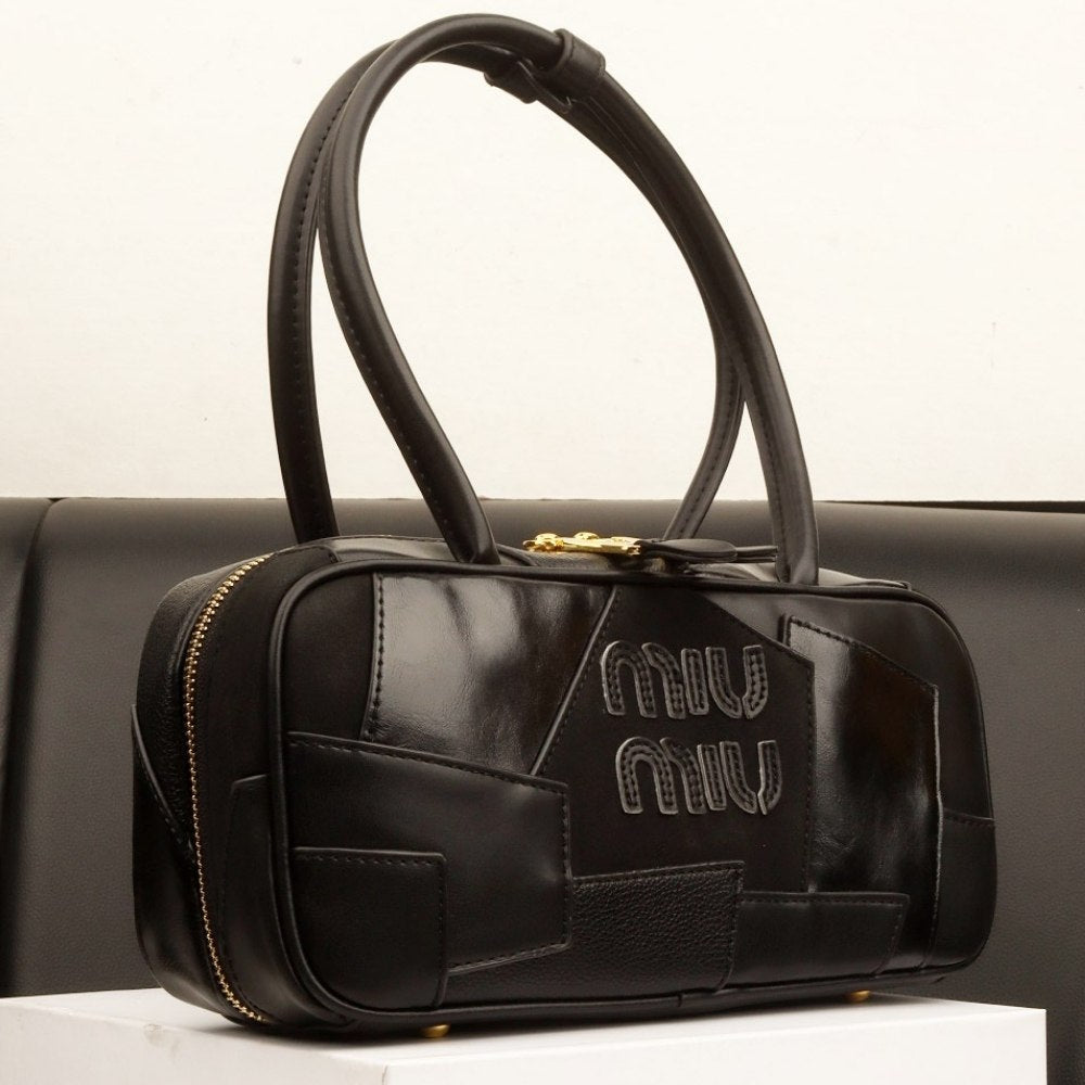 Miu Miu Patchwork Leather Handbag in Warm Earth Tones