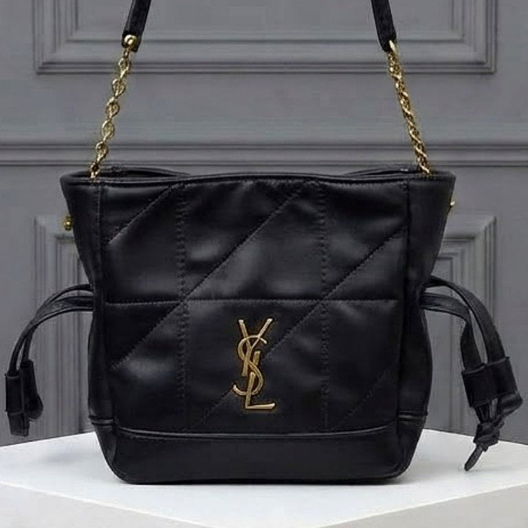 Saint Laurent Quilted Mirror Original Bag with Gold Hardware