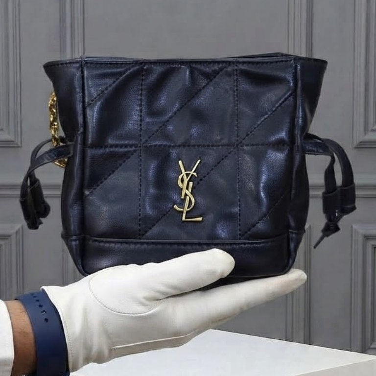 Saint Laurent Quilted Mirror Original Bag with Gold Hardware