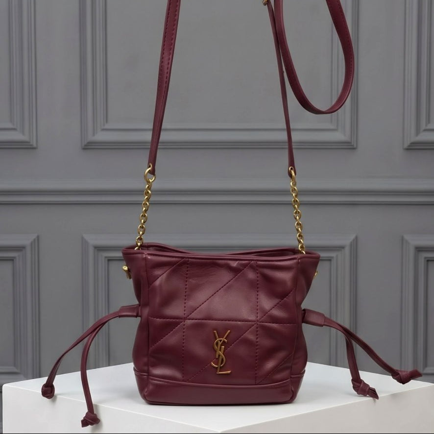 Saint Laurent Quilted Mirror Original Bag with Gold Hardware