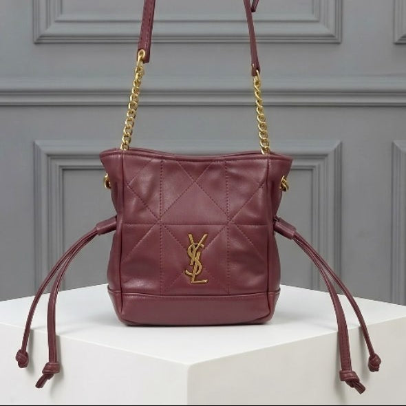 Saint Laurent Quilted Mirror Original Bag with Gold Hardware
