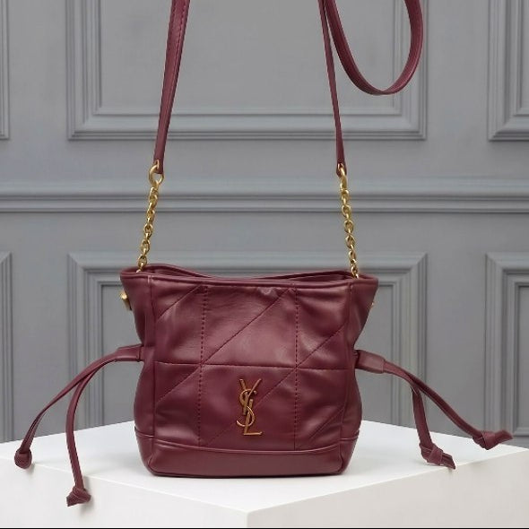 Saint Laurent Quilted Mirror Original Bag with Gold Hardware