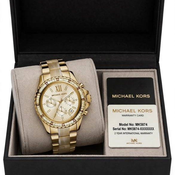 Michael Kors Everest Gold Tone Chronograph Watch