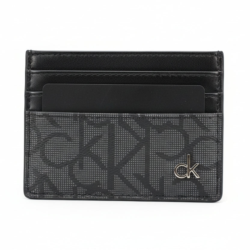 Calvin Klein Men's Black Leather Card Wallet 🖤👨💳