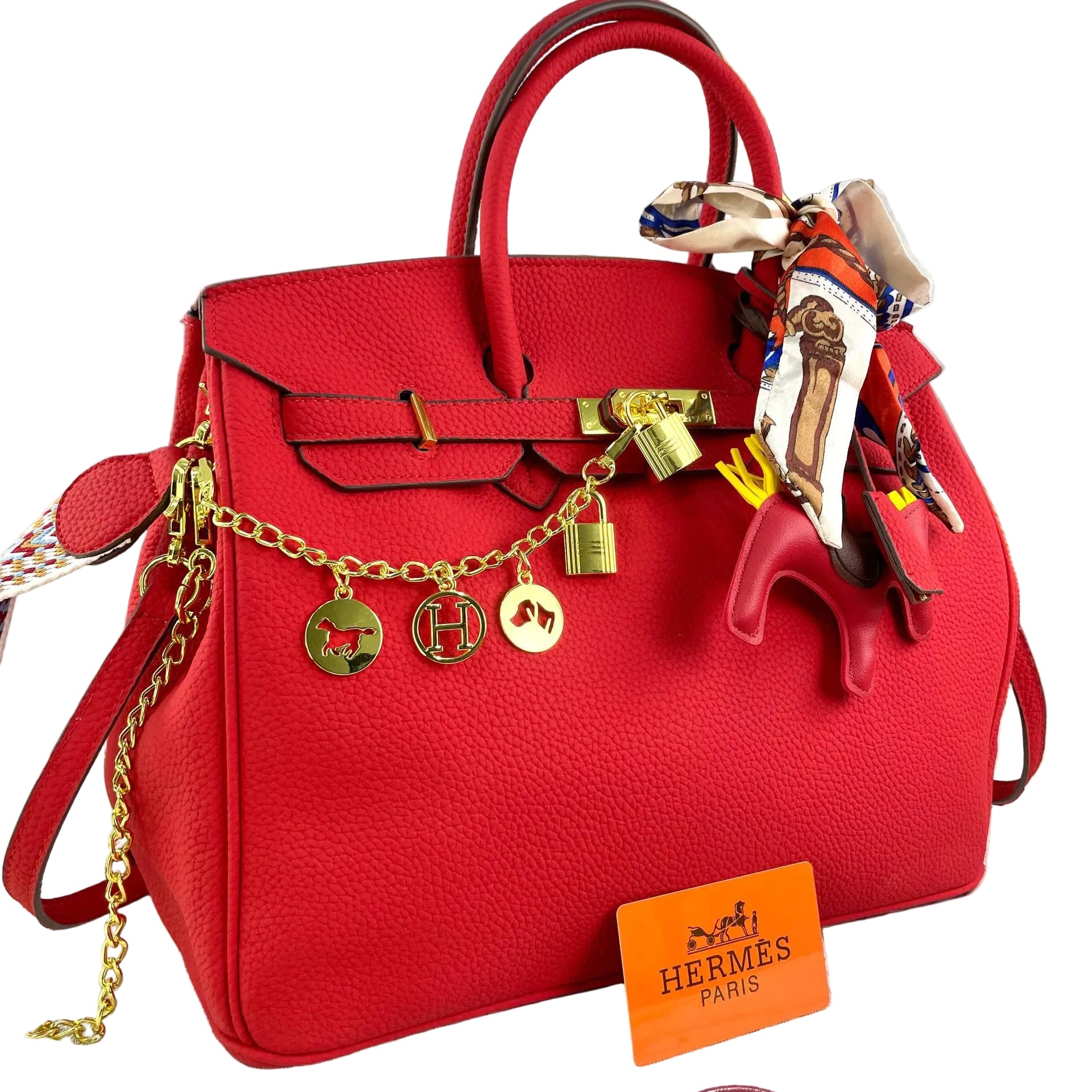 HERMES Rouge Casaque Bag 💖🖤❤️