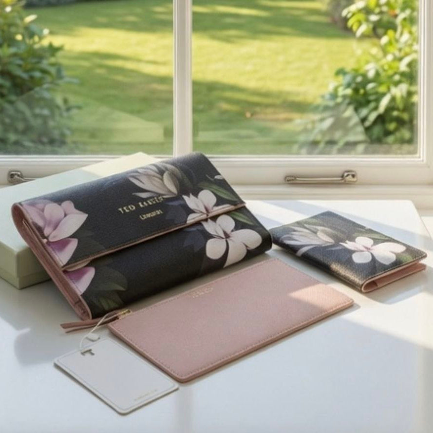 Ted Baker Multi-Task Pouch 💖🖤 Passport & Money Wallet