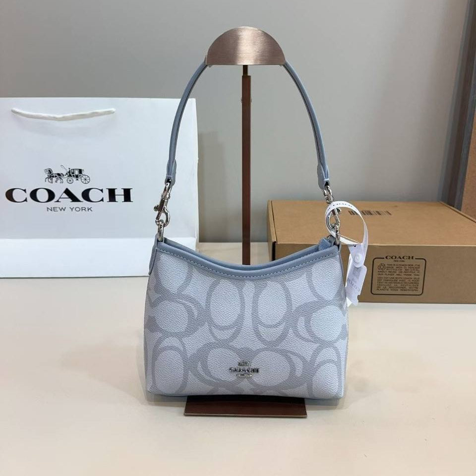 COACH White & Blue Bag 💙👜 Chic Designer Handbag