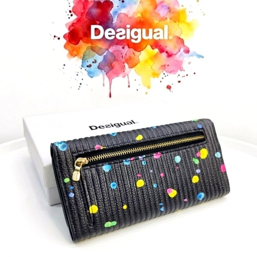 Desigual White Wallet w/ Colorful Dots 🌈👛