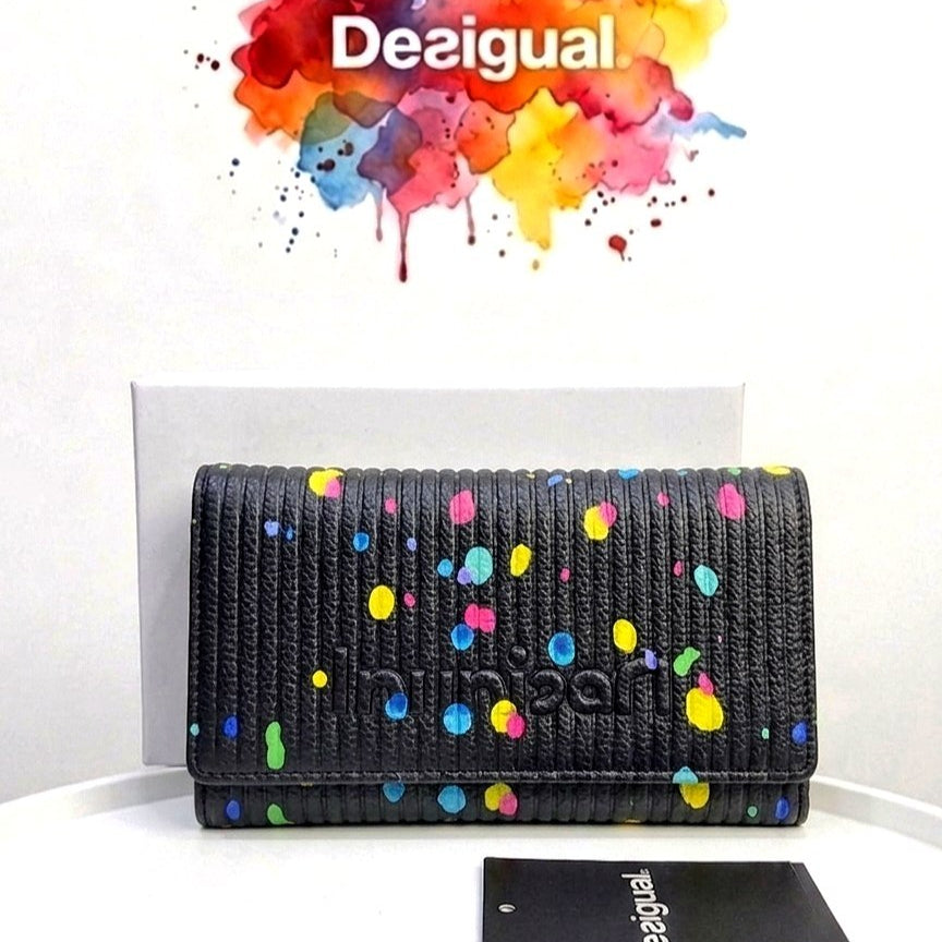 Desigual White Wallet w/ Colorful Dots 🌈👛