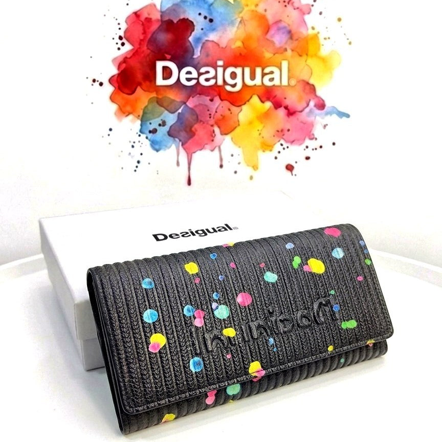 Desigual White Wallet w/ Colorful Dots 🌈👛
