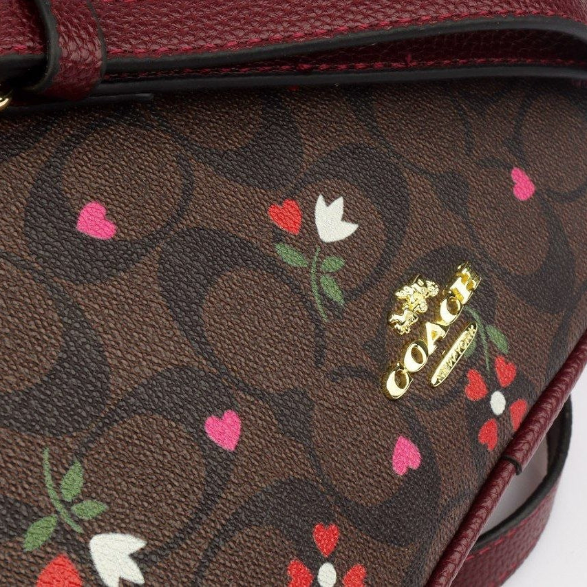 Coach Mirror Original Bag 👜 in Brown & Burgundy 🍷