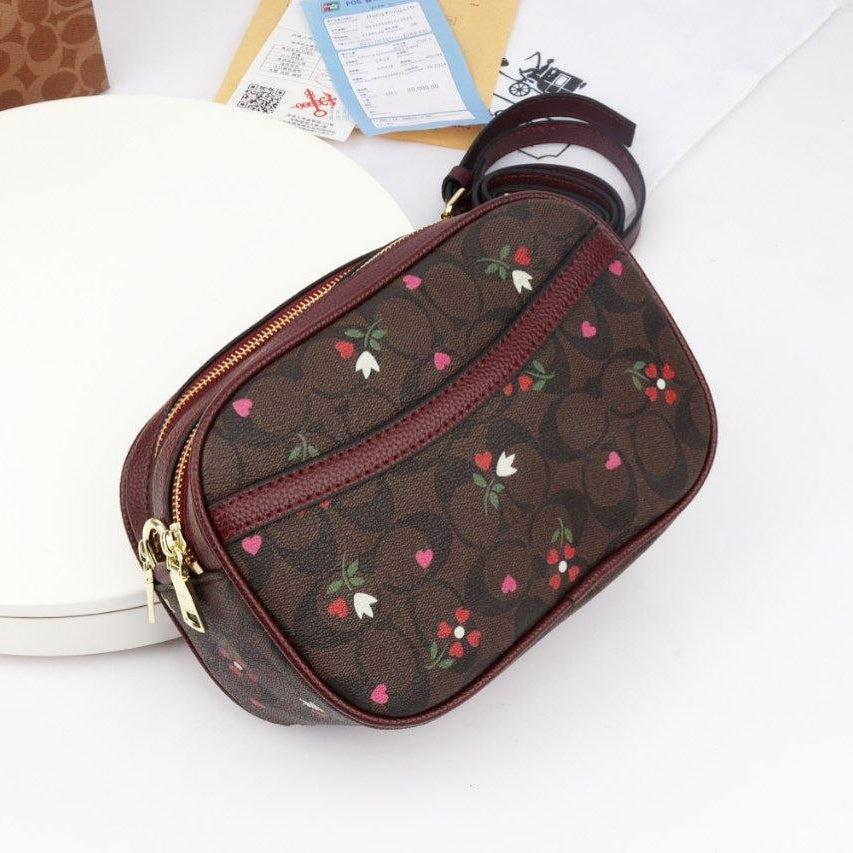 Coach Mirror Original Bag 👜 in Brown & Burgundy 🍷