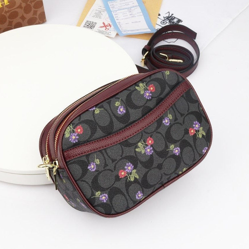 Coach Mirror Original Bag 👜 in Brown & Burgundy 🍷