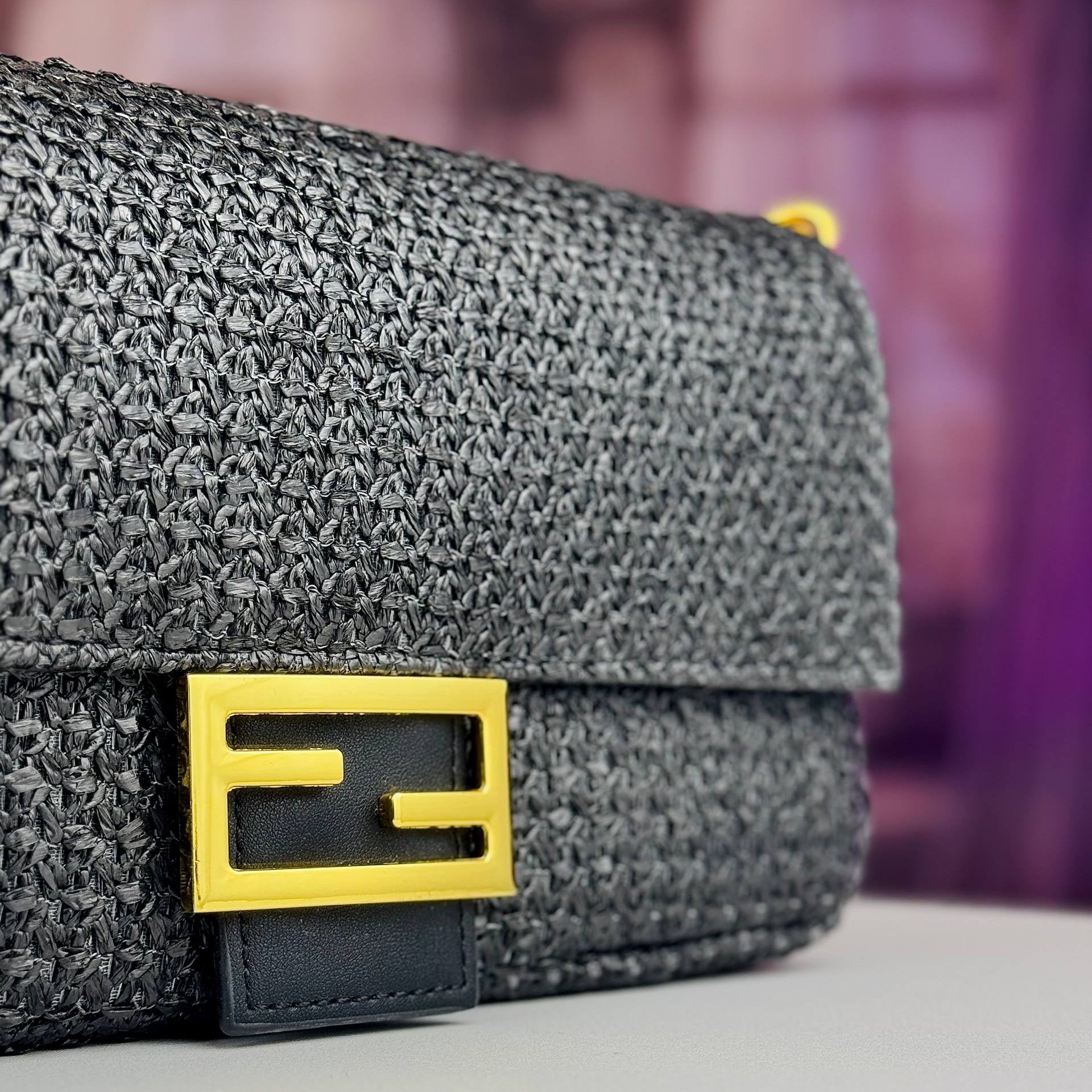 Fendi Woven Straw Bag with Gold Hardware 👜✨
