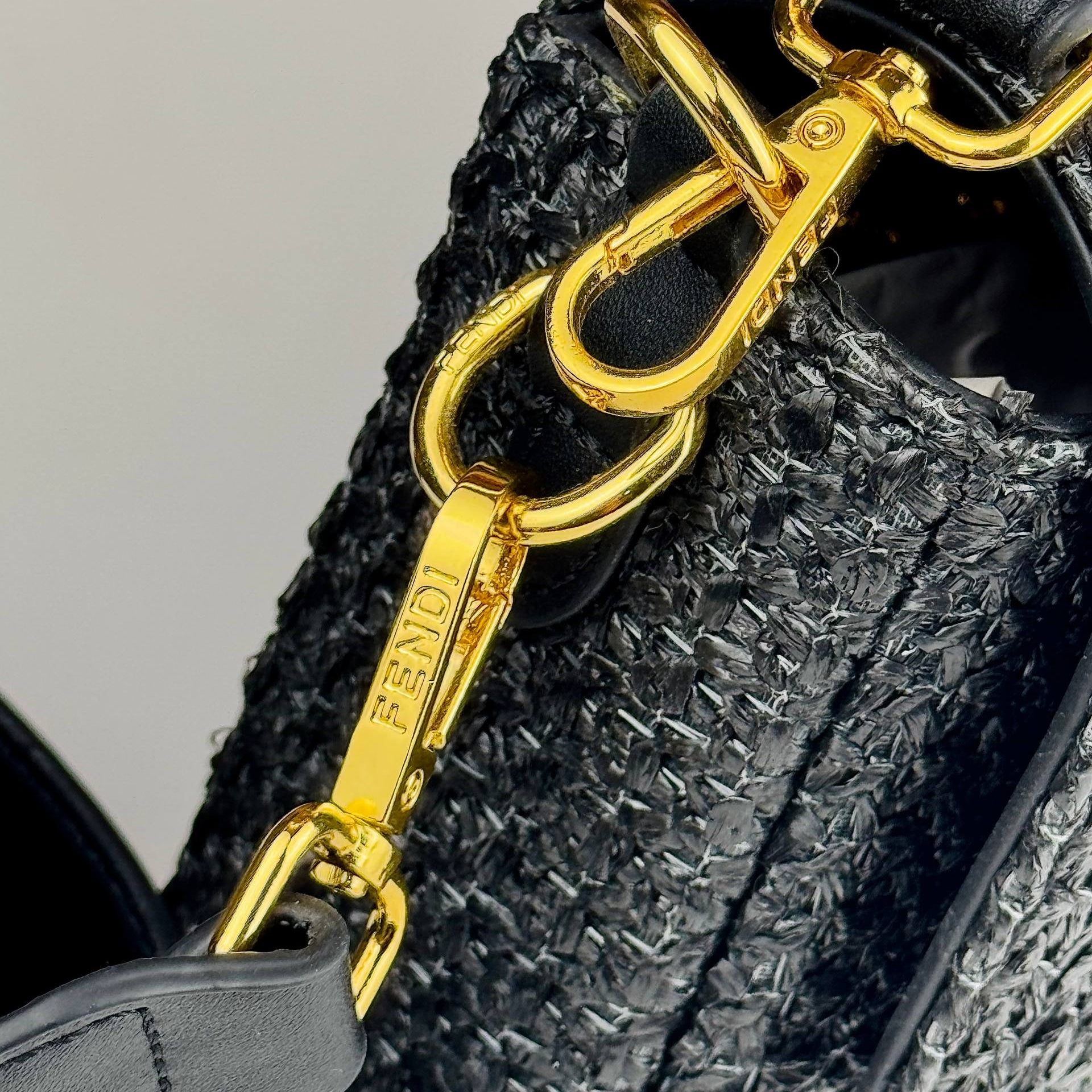 Fendi Woven Straw Bag with Gold Hardware 👜✨