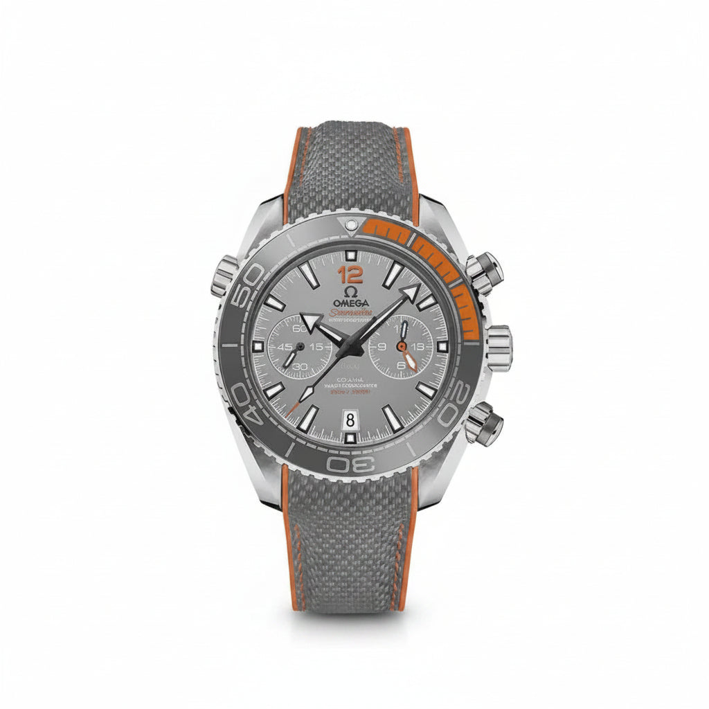 Omega Seamaster Planet Ocean Chronograph in Grey and Orange