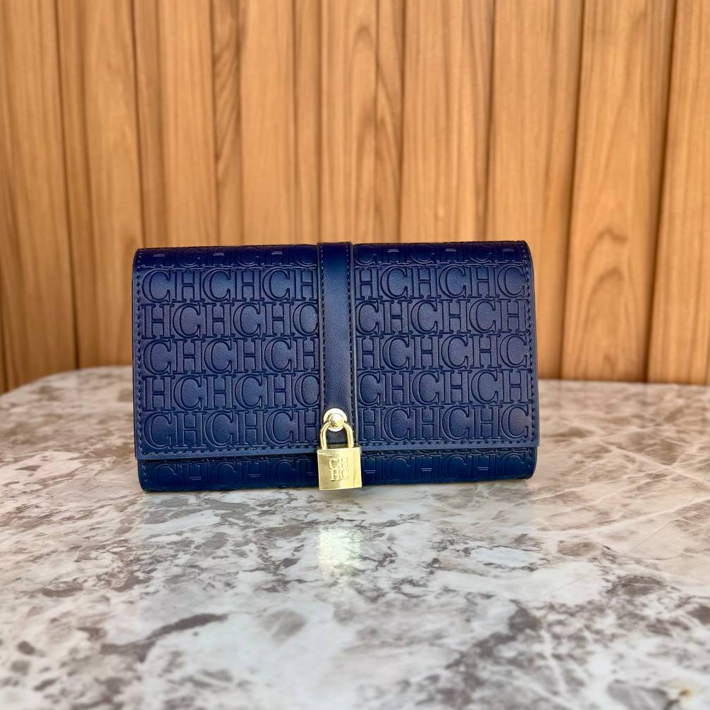C.H Monogram Padlock Chain Bag in Burgundy