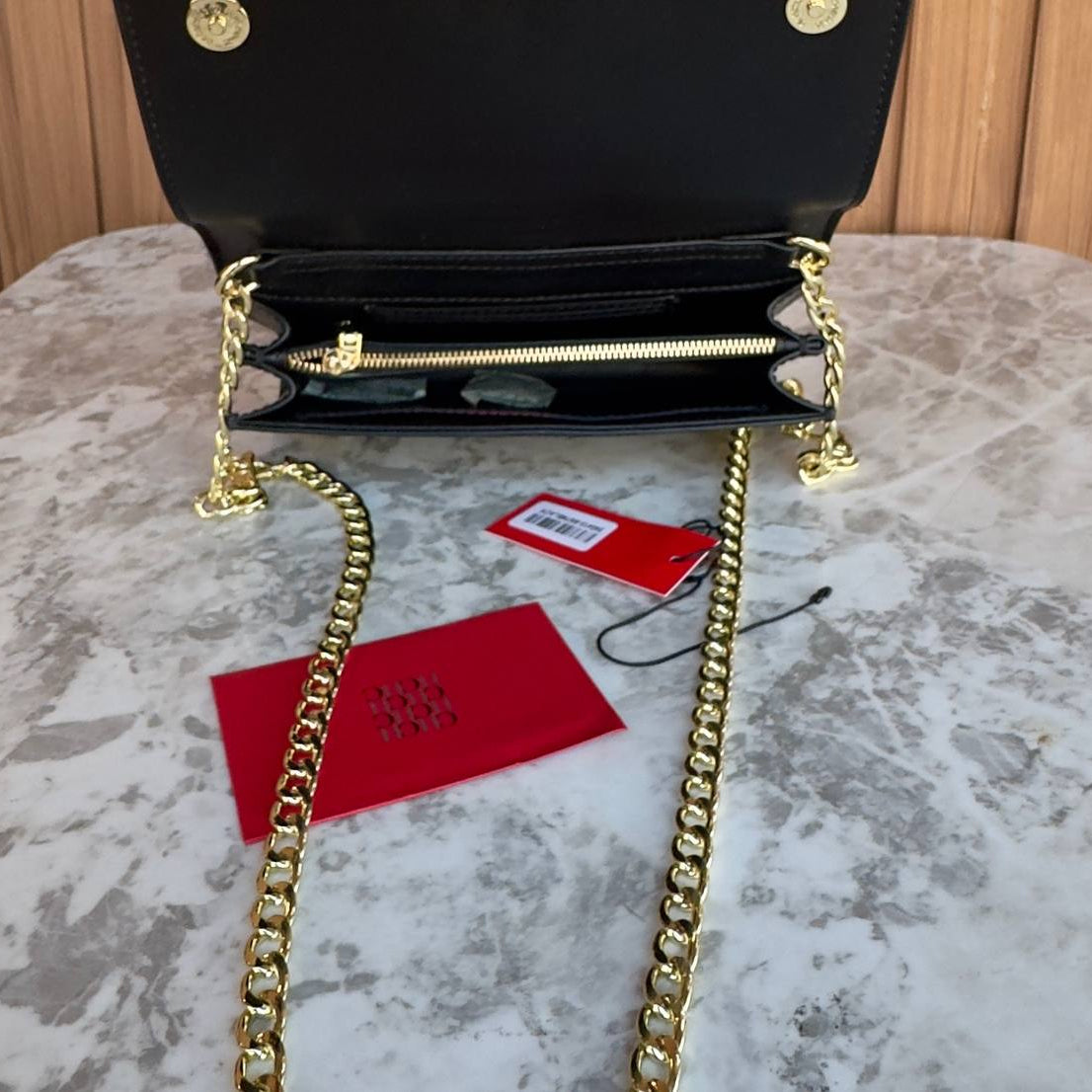 C.H Monogram Padlock Chain Bag in Burgundy