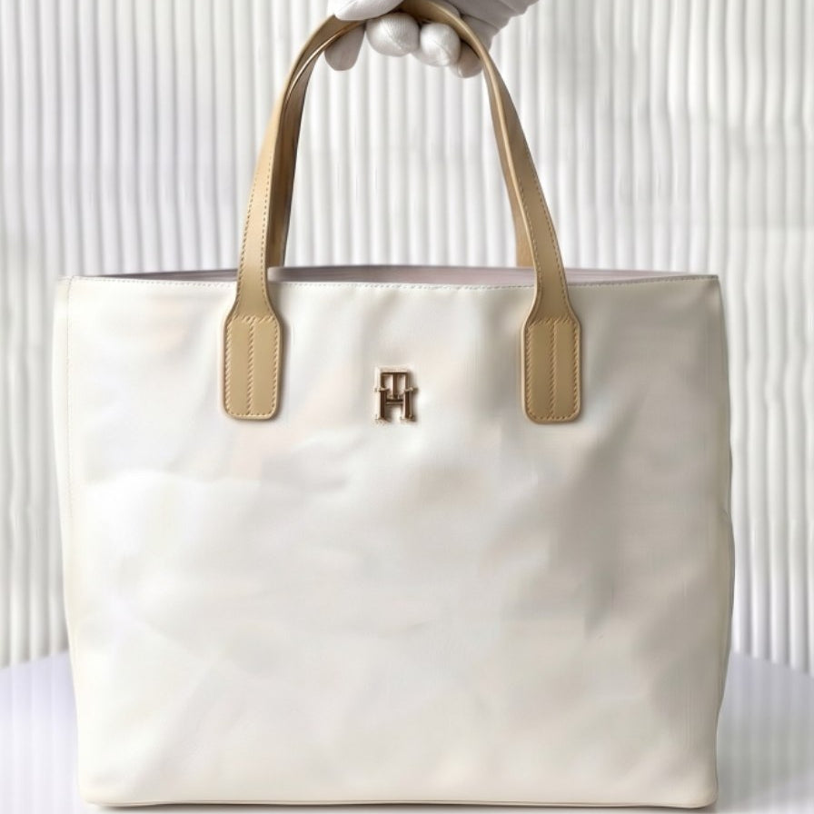 Tommy Hilfiger Dual Tone Signature Tote with Crossbody Strap