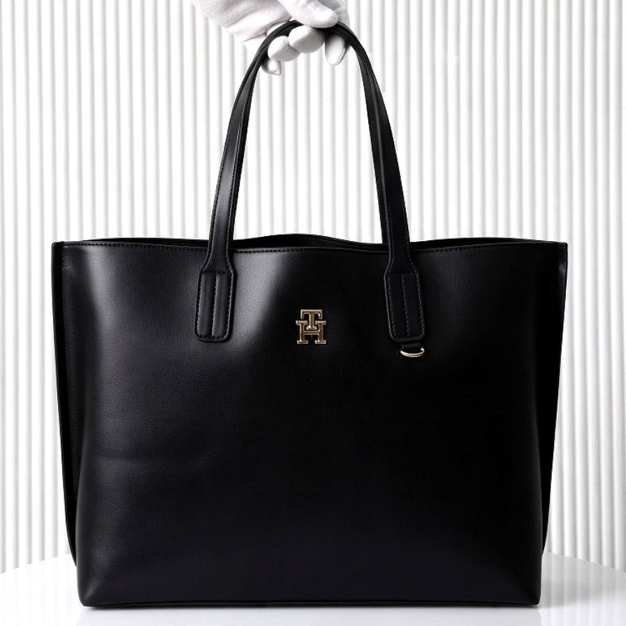 Tommy Hilfiger Dual Tone Signature Tote with Crossbody Strap
