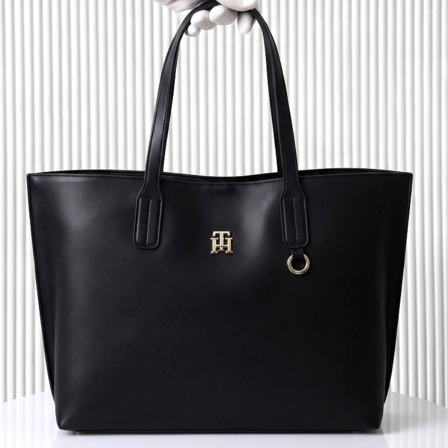 Tommy Hilfiger Dual Tone Signature Tote with Crossbody Strap