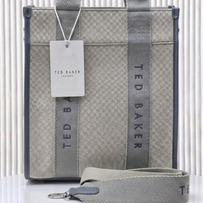 Ted Baker Canvas Tote with Detachable Crossbody Strap