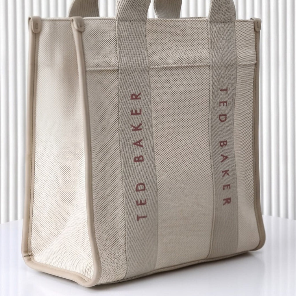 Ted Baker Canvas Tote with Detachable Crossbody Strap