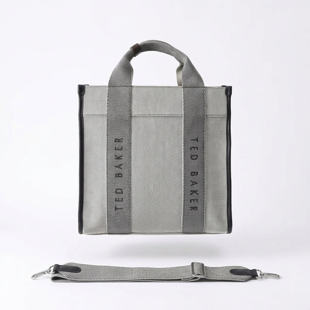 Ted Baker Canvas Tote with Detachable Crossbody Strap