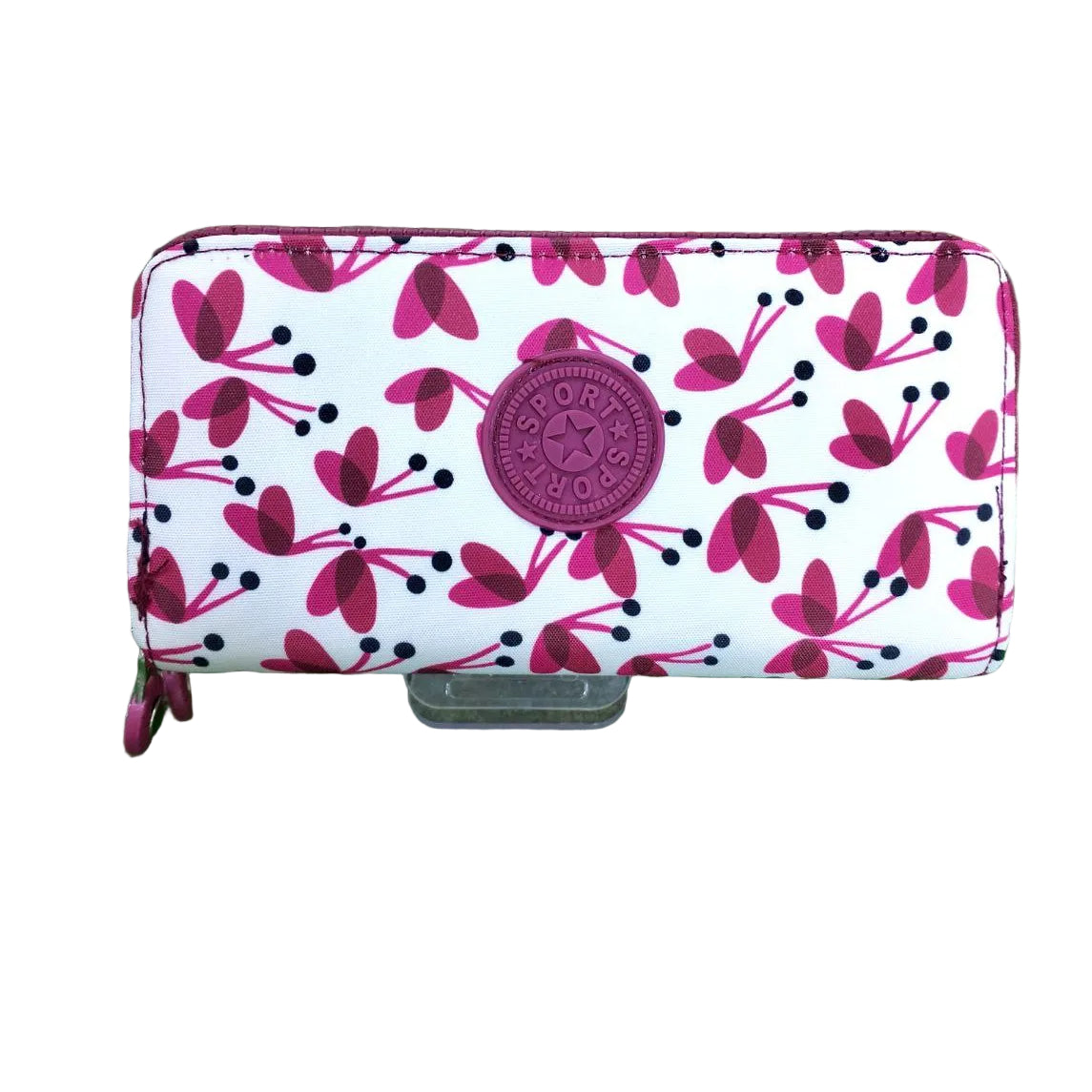 Crinkle Chic Sport Wallet: Zippered & Roomy 💖📱