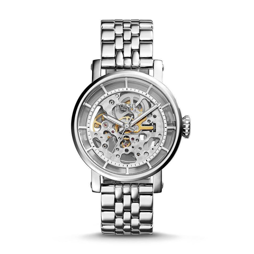 Fossil Automatic Silver Stainless Steel Men's Watch ⚙️⌚️✨