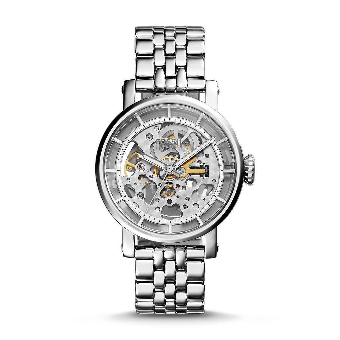 Fossil Automatic Silver Stainless Steel Men's Watch ⚙️⌚️✨