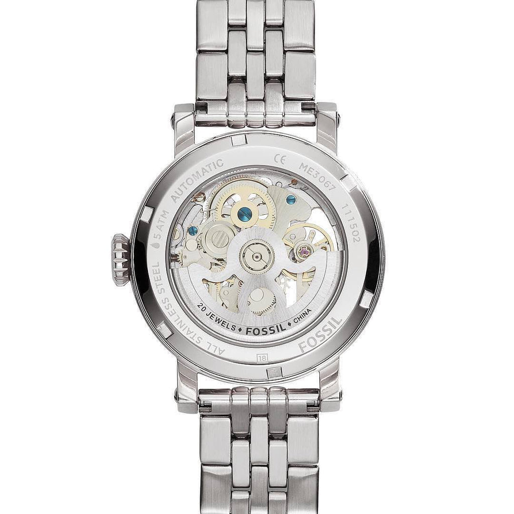 Fossil Automatic Silver Stainless Steel Men's Watch ⚙️⌚️✨