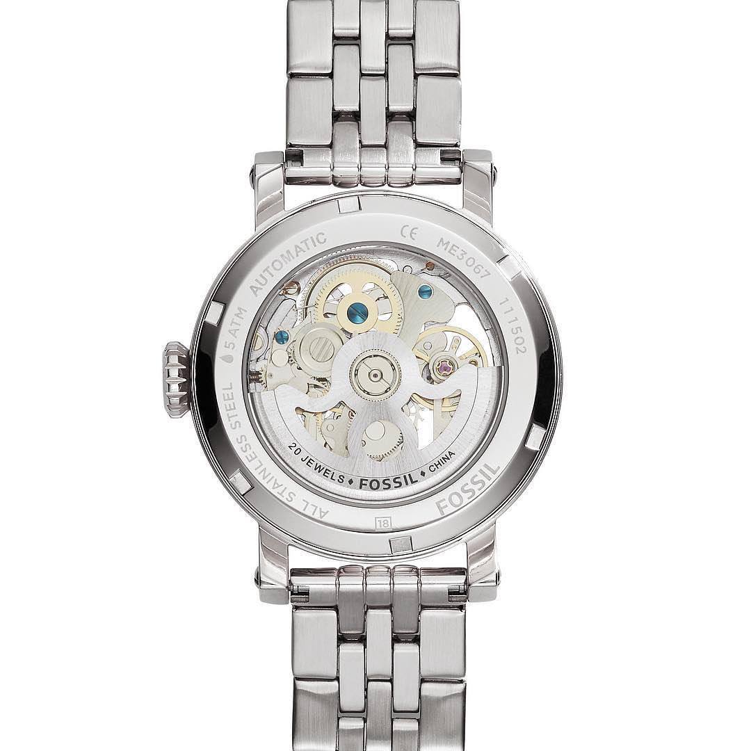 Fossil Automatic Silver Stainless Steel Men's Watch ⚙️⌚️✨