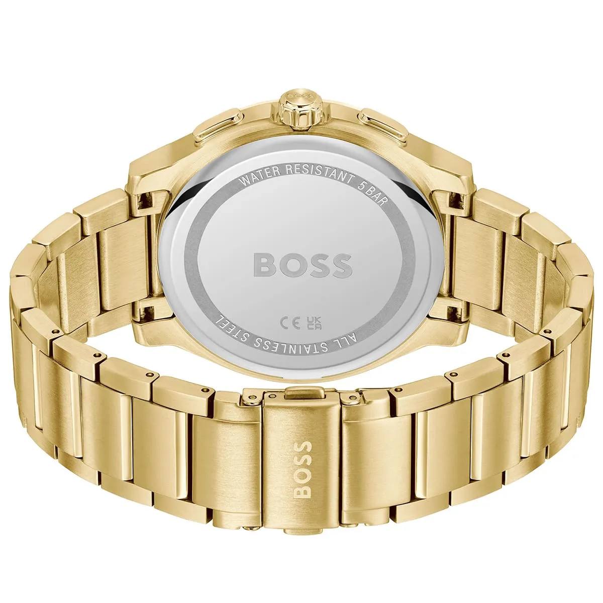 Boss Silver & Blue Stainless Steel Watch ⌚👔💎