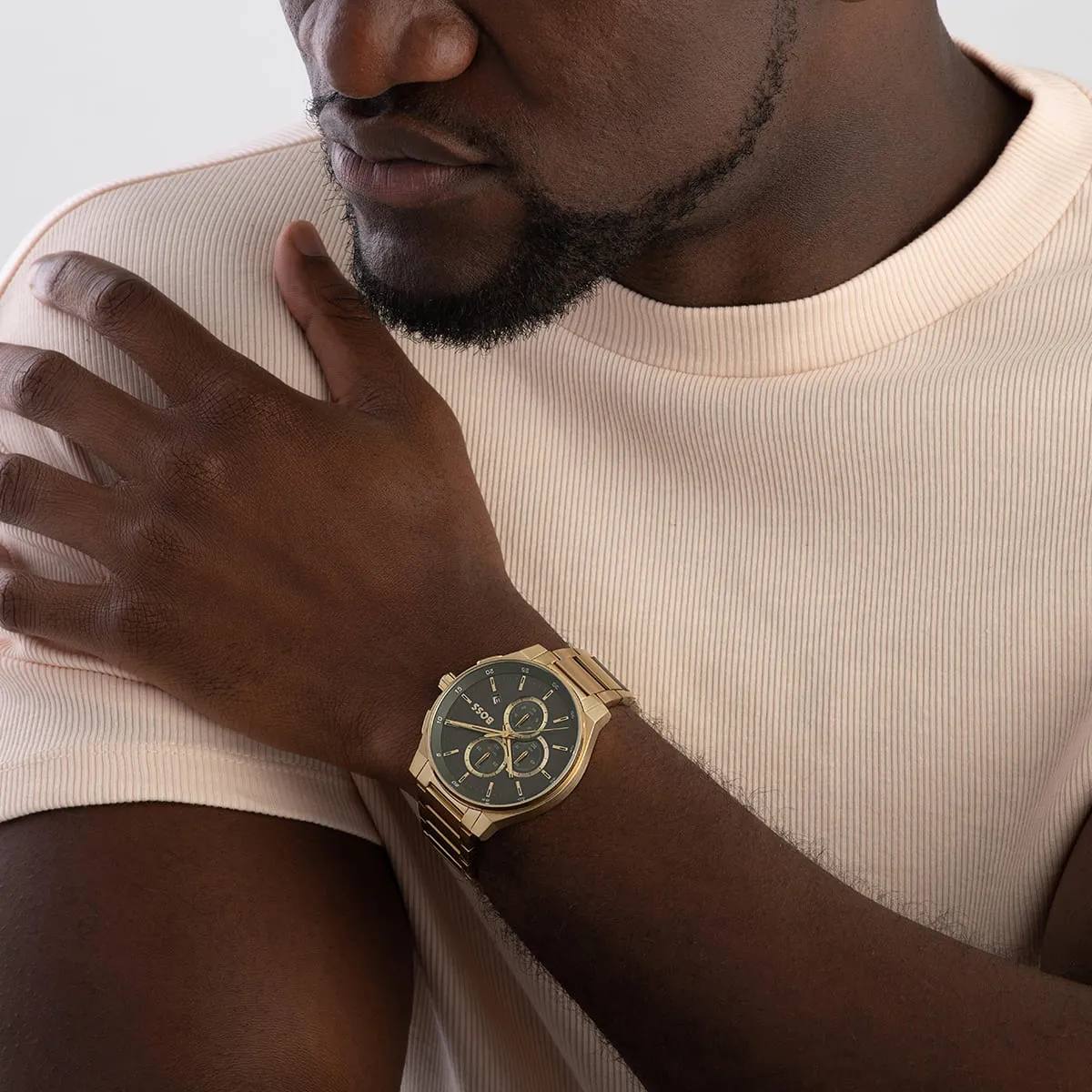 Boss Silver & Blue Stainless Steel Watch ⌚👔💎
