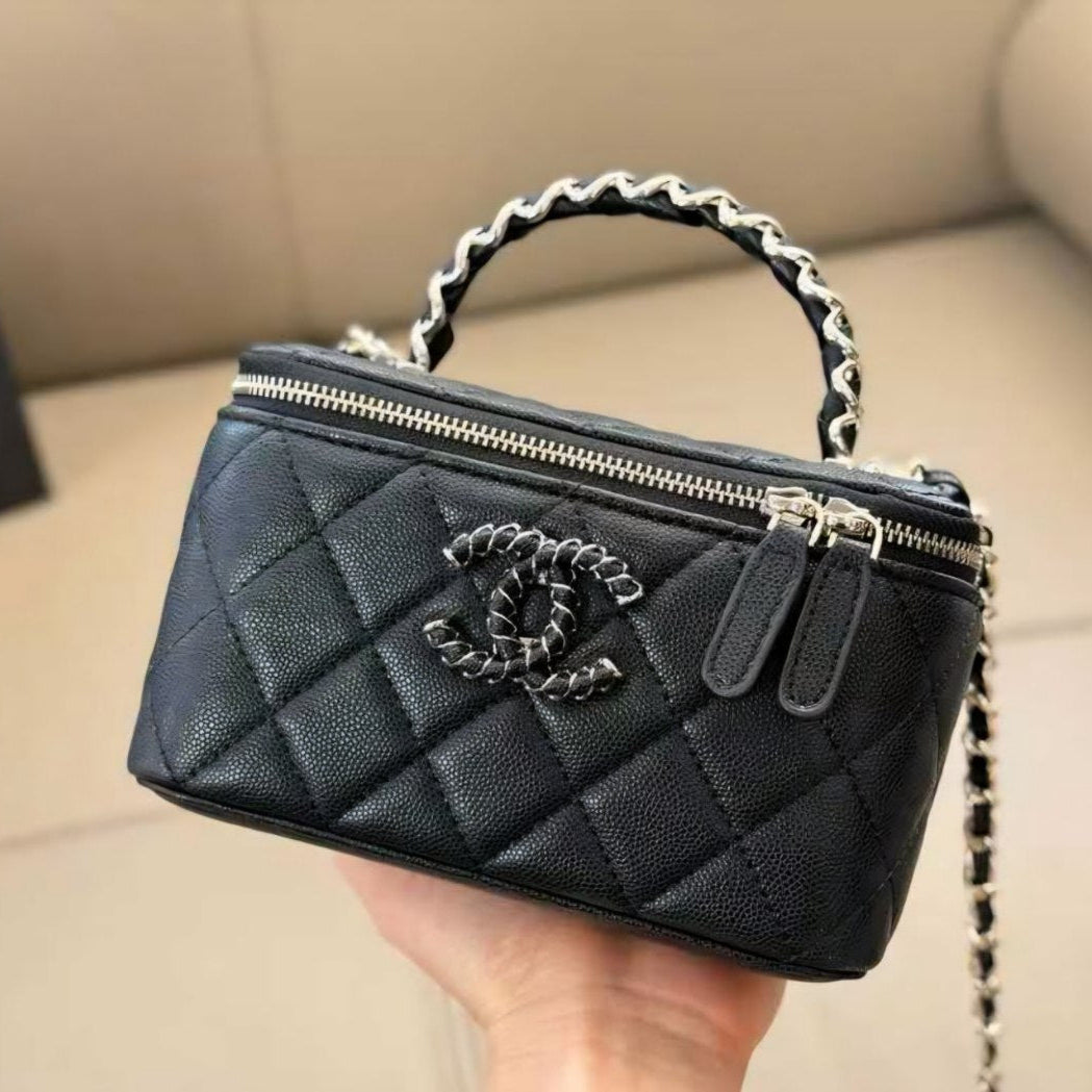 Chanel Caviar Leather Mirror Bag 👜 Burgundy or Pink