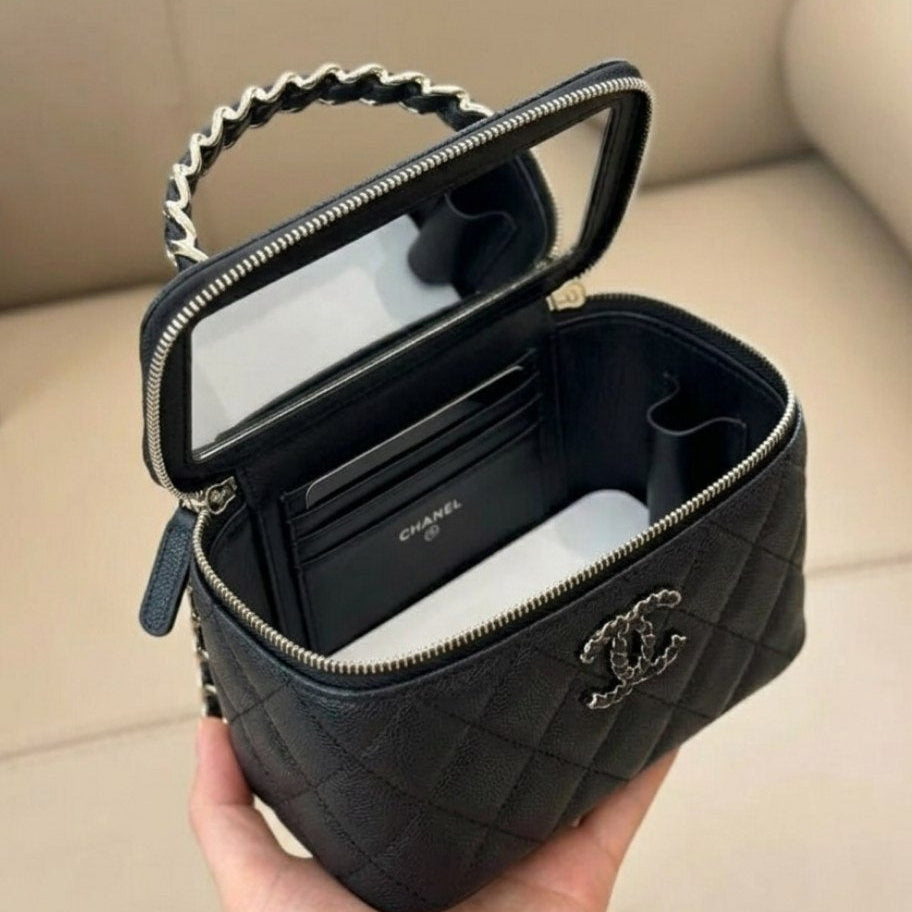 Chanel Caviar Leather Mirror Bag 👜 Burgundy or Pink
