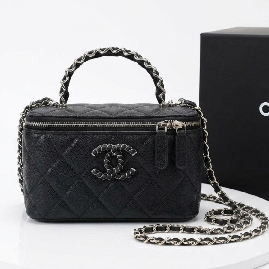 Chanel Caviar Leather Mirror Bag 👜 Burgundy or Pink
