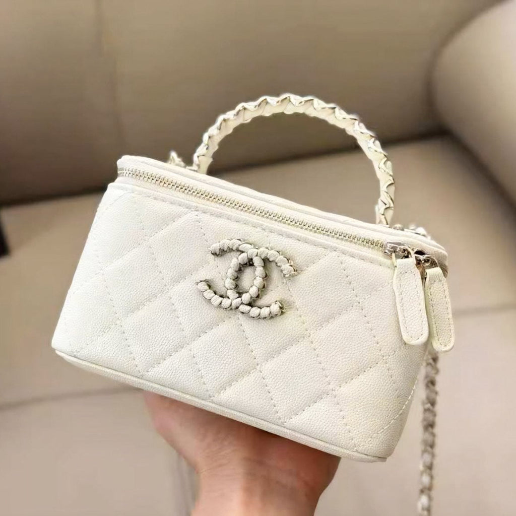 Chanel Caviar Leather Mirror Bag 👜 Burgundy or Pink