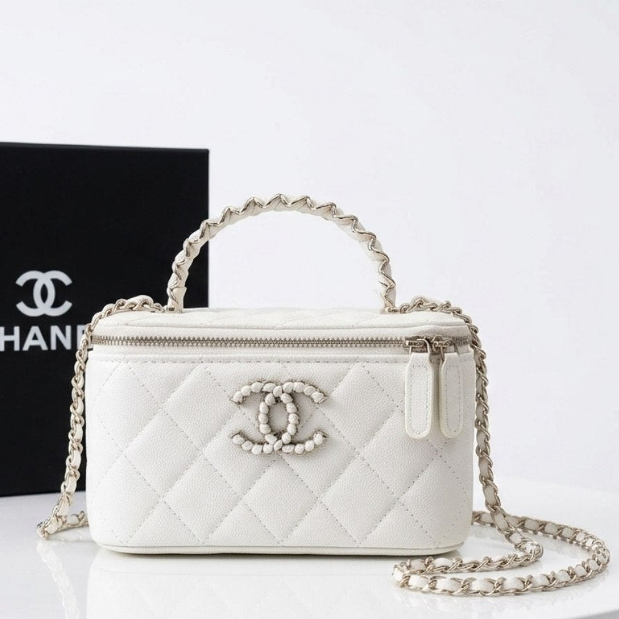 Chanel Caviar Leather Mirror Bag 👜 Burgundy or Pink