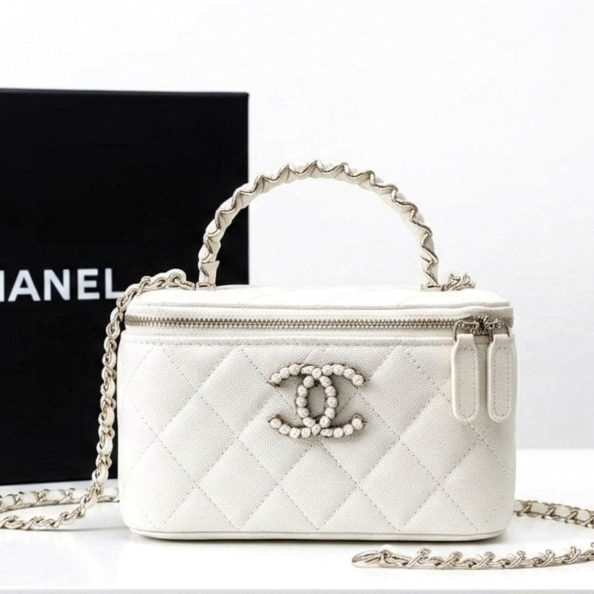 Chanel Caviar Leather Mirror Bag 👜 Burgundy or Pink