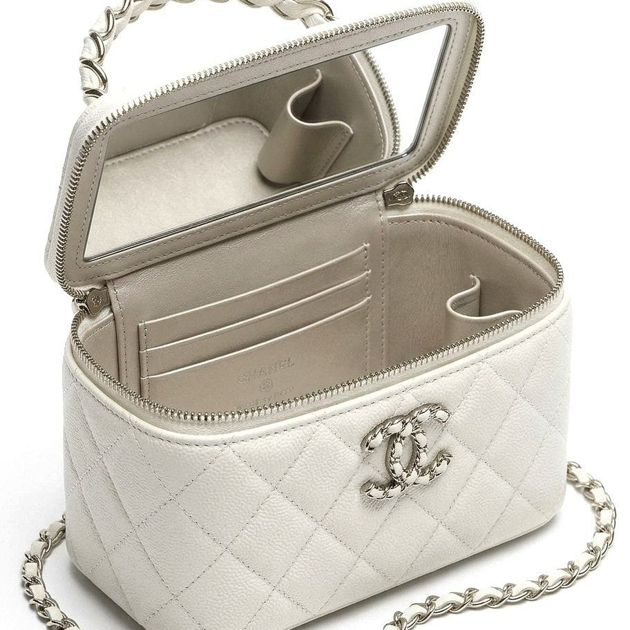Chanel Caviar Leather Mirror Bag 👜 Burgundy or Pink